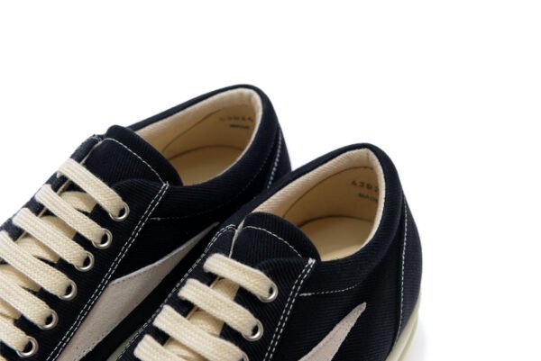 Rick Owens DRKSHDW Black Denim Vintage Vans Sneakers - Image 4
