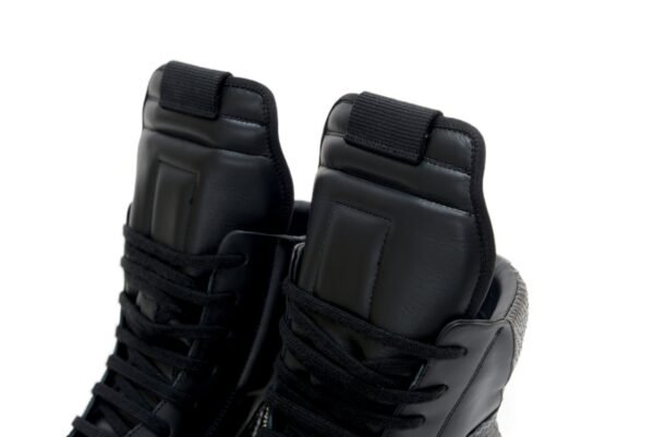 Rick Owens Black Python Geobasket high-top leather sneakers - Image 4