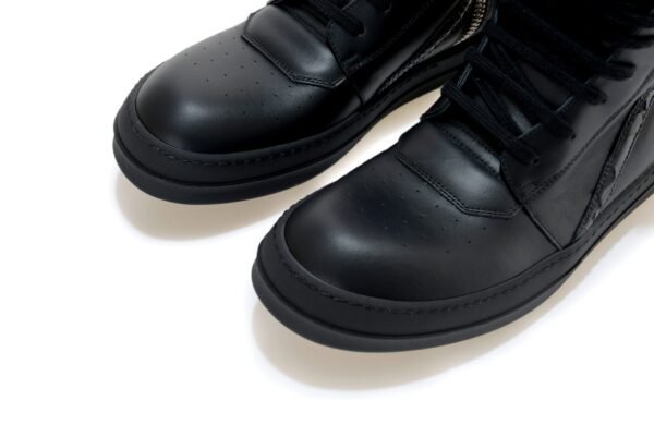 Rick Owens Black Python Geobasket high-top leather sneakers - Image 5