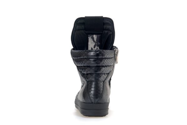 Rick Owens Black Python Geobasket high-top leather sneakers - Image 9