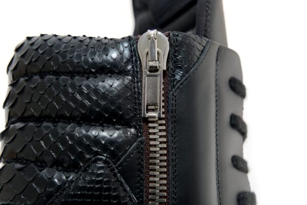 Rick Owens Black Python Geobasket high-top leather sneakers - Image 13