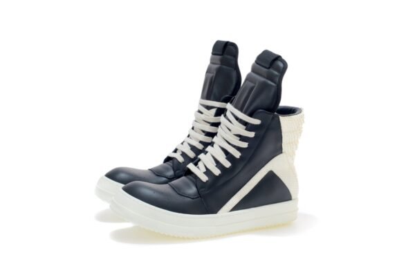 Rick Owens Python Geobasket high-top leather sneakers