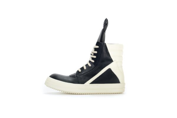 Rick Owens black milk Geobasket high-top leather sneakers - Image 2