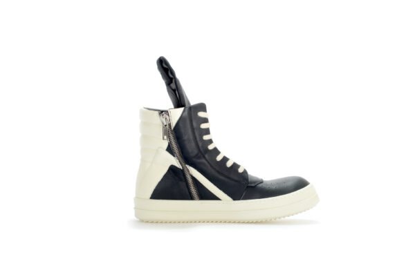 Rick Owens black milk Geobasket high-top leather sneakers - Image 3
