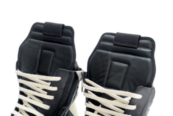 Rick Owens black milk Geobasket high-top leather sneakers - Image 4
