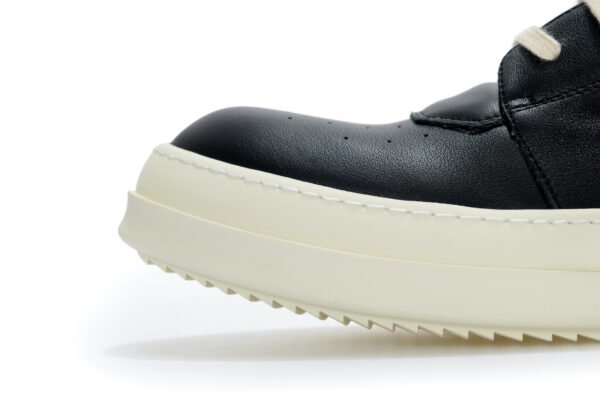 Rick Owens black milk Geobasket high-top leather sneakers - Image 7