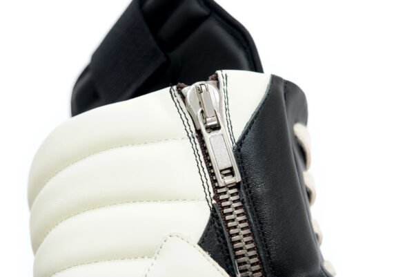 Rick Owens black milk Geobasket high-top leather sneakers - Image 12