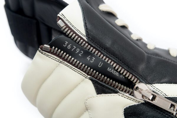 Rick Owens black milk Geobasket high-top leather sneakers - Image 13