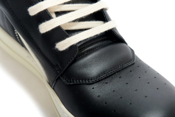 Rick Owens black milk Geobasket high-top leather sneakers - Image 14