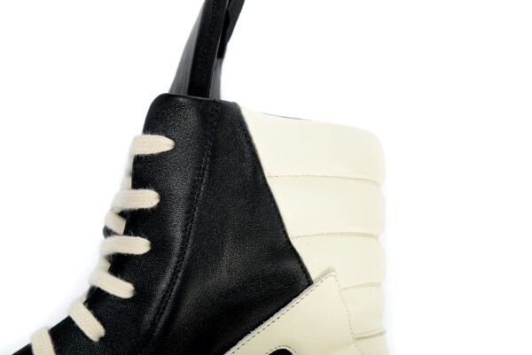 Rick Owens black milk Geobasket high-top leather sneakers - Image 16